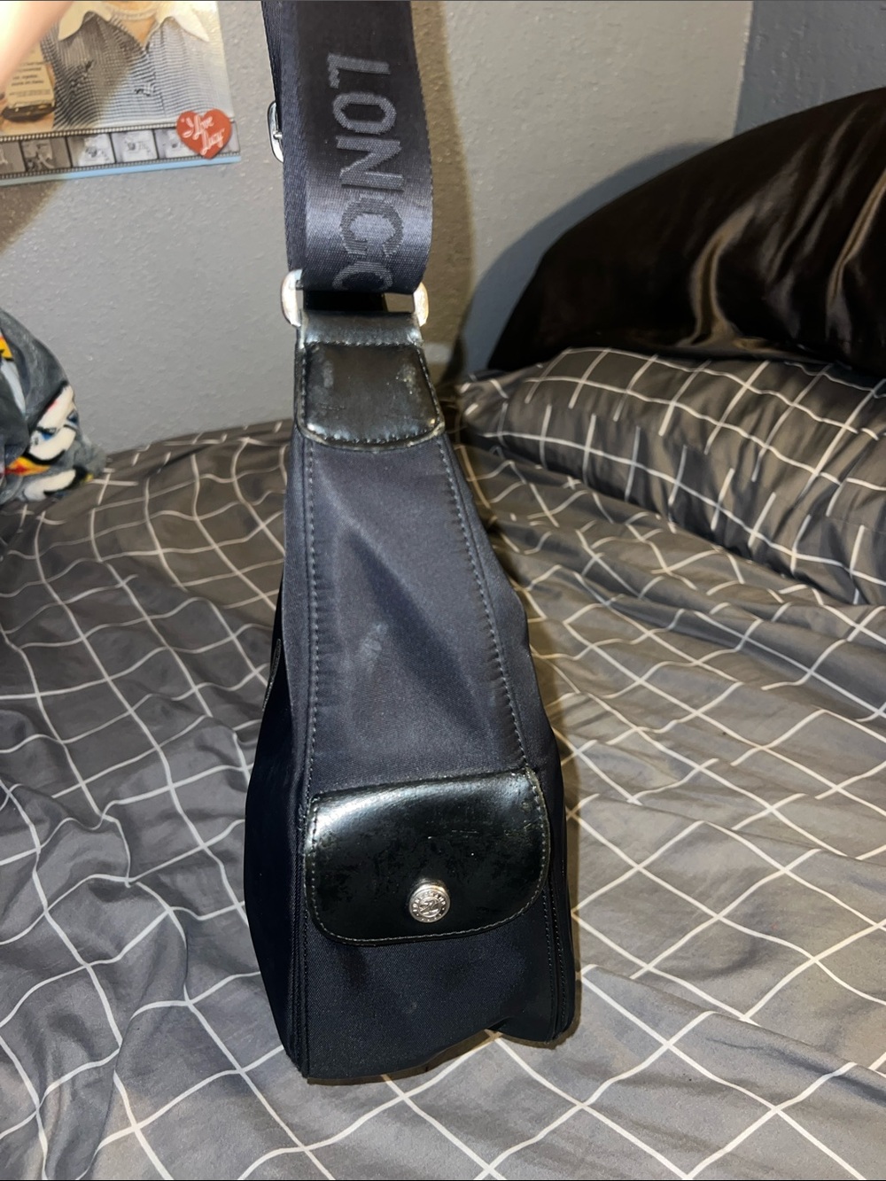 Longchamp Black Nylon Hobo Shoulder Bag - Picture 4 of 13
